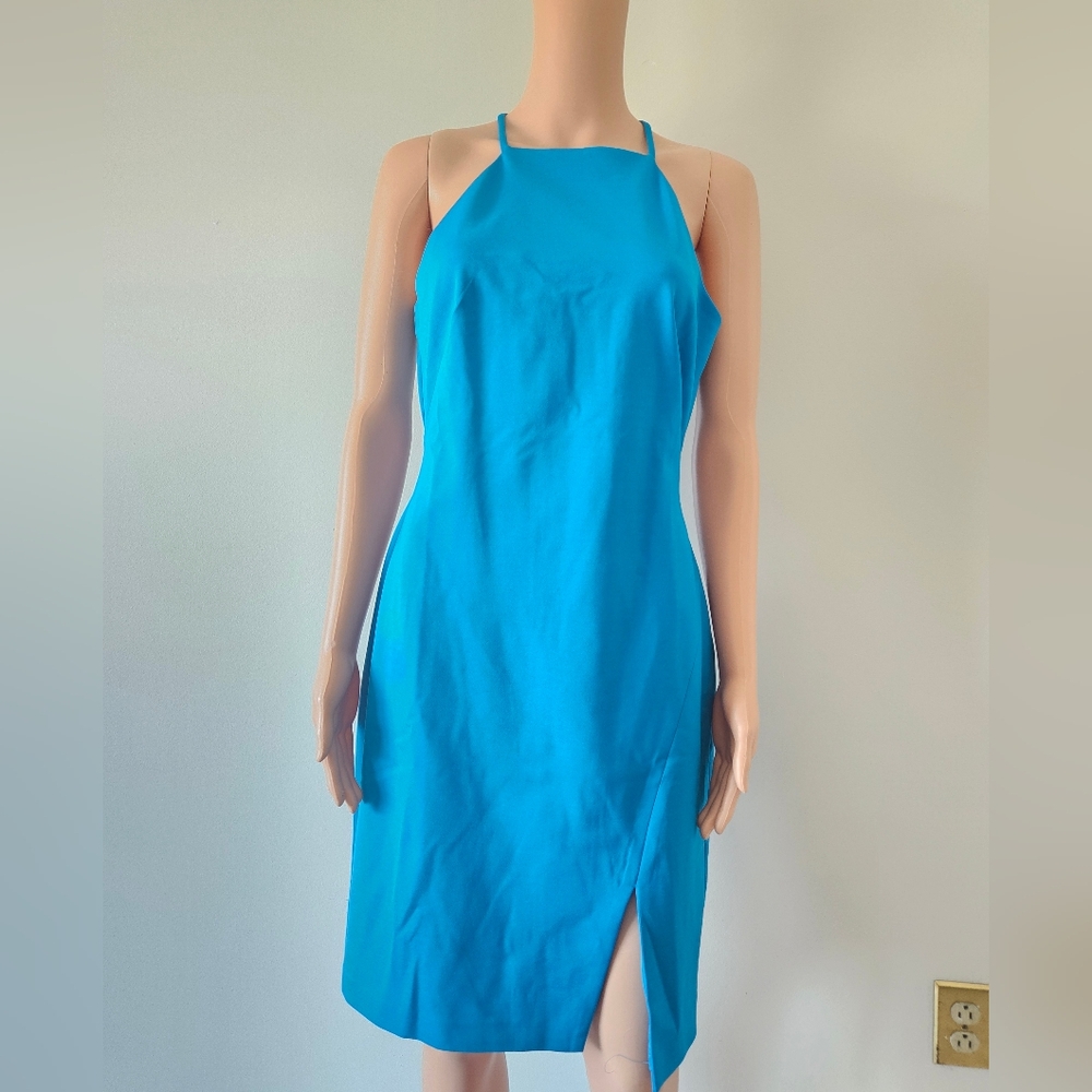 Lauren Ralph Lauren teal halter dress